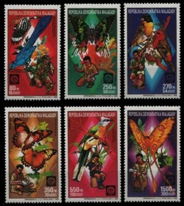 Madagascar 1988 - Mi-Nr. 1133-1138 A ** - MNH - Mariposas / Mariposas - Imagen 1 de 1