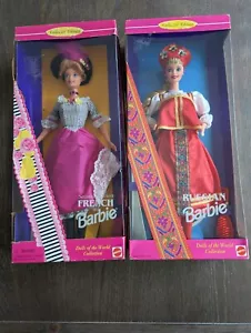 Barbie Mattel Muñecas del Mundo Segunda Edición Muñeca Francesa y Rusa 1996 - Imagen 1 de 5