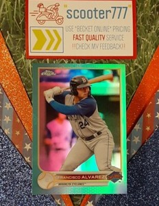2022 Pro Debut CHROME~#18⭐FRANCISCO ALVAREZ⭐《 "AQUA" Refractor》#/75~'23 METS📈