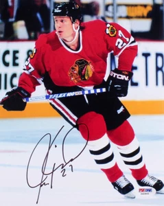 Jeremy Roenick Signed Chicago Blackhawks 8x10 Photo (PSA COA) - Picture 1 of 2