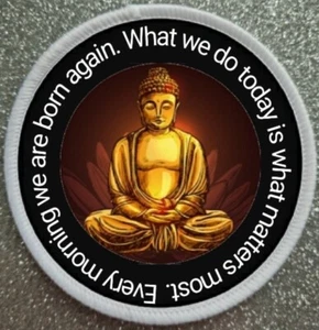 3 Inch Quotes Of Buddha Buddhist Buddhism Iron / Sew on Patch Badge  - Picture 1 of 1