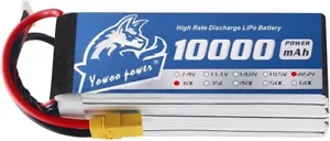 YOWOO Lipo Battery 10000mAh 22.2V 30C 6S Lipo Battery Pack with XT90 Plug - Picture 1 of 6