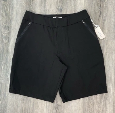 Tommy Bahama Size S Black Bermuda Golf  Tennis Pickleball Shorts Zip Pockets New - Image 1 of 4