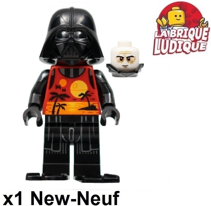 LEGO Figura Minifig Star Wars Darth Vader Oscuro Wader Playa Mar Palma sw1239 - Imagen 1 de 1