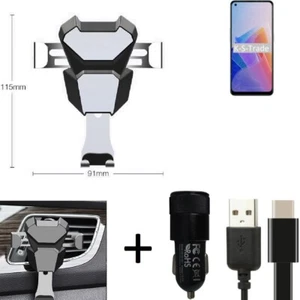 Lüftungsschlitz Autohalterung für Oppo F21 Pro 5G + Autoladegerät Auto-Halter - Zdjęcie 1 z 7