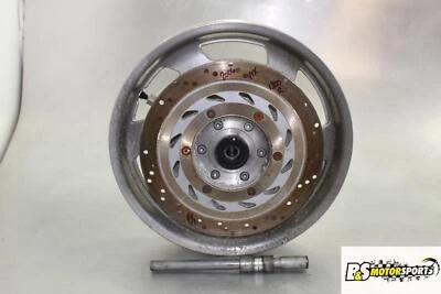 2006 Honda Vtx1300r Vtx 1300 R Mag Front Wheel Rim W/ Rotor Axle Oem 17x3 04-09  - Image 1 of 4