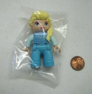 New! Lego Duplo Elsa Princess From Frozen Minifig Figure Blonde Braid - Image 1 of 3