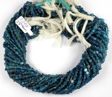 5 Strands Neon Apatite Coin Shape 3.5-4mm 13" Long Smooth Gemstone Jewelry Beads