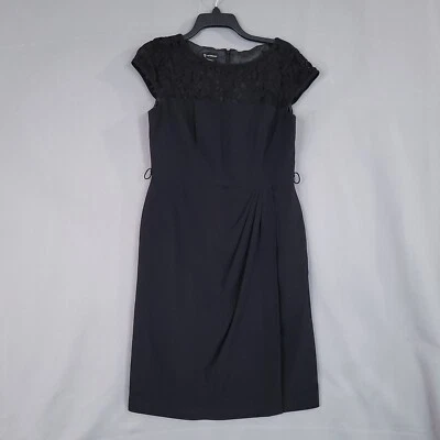 Vestido para mujer New Direction ceñido al cuerpo manga gorra cremallera trasera negro talla 6 Foto 1 de 4