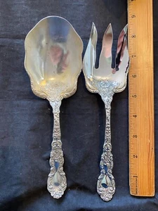 IMPERIAL CHRYSANTHEMUM BY GORHAM 2 PIECE SALAD SERVING SET NOT MONOGRAMMED - Picture 1 of 4