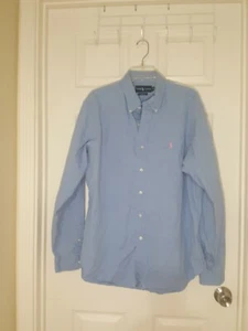 Polo Ralph Lauren Mens Blue Cotton Classic Fit Button-Down Shirt Size XL - Picture 1 of 4