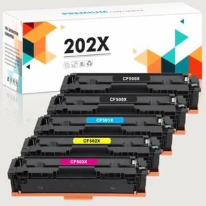 5x 202X CF500X Toner Cartridge Compatible With HP Color LaserJet Pro M254dn M281 - Picture 1 of 8