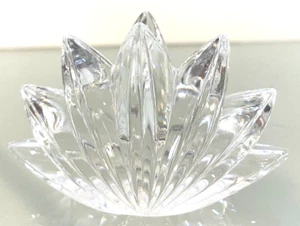 "Candelabro cónico de cristal Mikasa diseño Fleurisse Alemania 2,75"" T X 4"" W" - Imagen 1 de 10