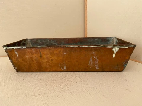 Lovely Vintage Copper Planter. Window Sill. Plant Pot. Trough. Indoors/Outdoors Cover