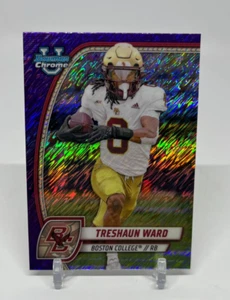 2024 Bowman University Chrome Treshaun Ward #176 Purple Shimmer Refractor - Picture 1 of 2