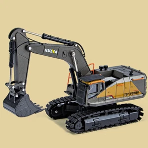 Excavadora modelo vehículo de construcción aleación de zinc vehículo de obra colección marrón - Imagen 1 de 7