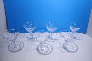 Lot Of 6 George & Martha Champagne Glasses By Nancy Prentiss - Picture 1 of 19