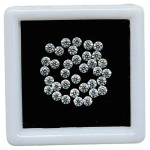 VVS 35 Pcs D Color Loose White Moissanite 1.9mm Round Cut Wholesale Lot - Picture 1 of 9