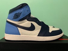 2019 Nike Air Jordan 1 High OG Obsidian Blue UNC Sail sz 4Y-13 555088-140