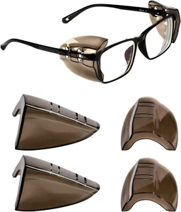 2/4 Pairs Eye Glasses Side Shields, Flexible Slip on Side Shields for Prescripti - Picture 1 of 12