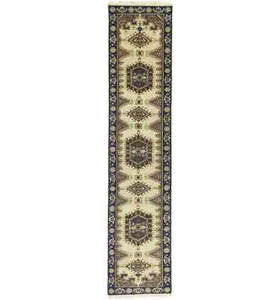 Handmade Wool Oriental Runner Rug Tribal Geometric Design Hallway Carpet 3X12 ft - Picture 1 of 17