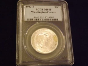 1953 S 50 C Washington Carver PCGS MS 65 - Picture 1 of 2