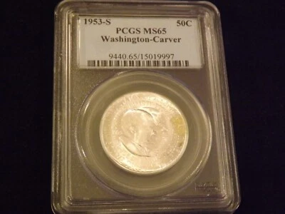 1953 S    50 C         Washington Carver       PCGS   MS 65 - Image 1 of 2