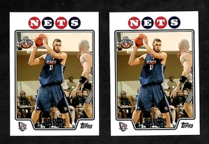 Brook Lopez - New Jersey Nets - 2008 Topps #205 RC Rookie - (2) CARD LOT - Picture 1 of 1