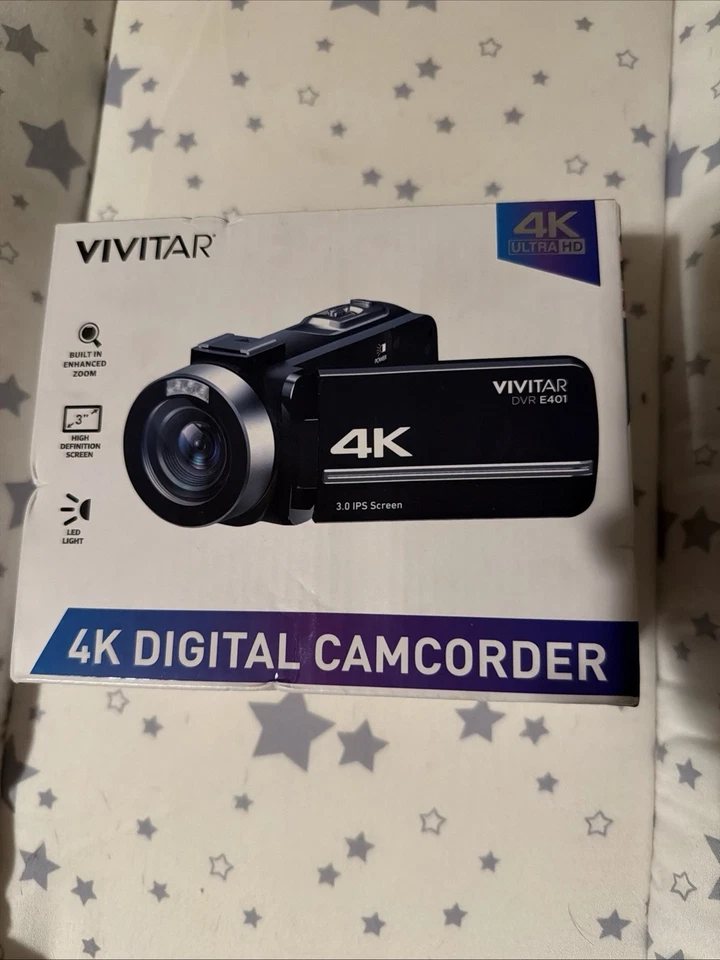 Vivitar 4K Ultra HD Digital Camcorder DVR E401 Black Open Box