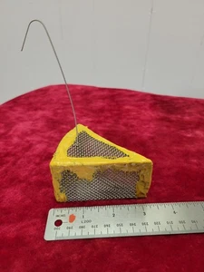 Hand Made Cheese Wedge Ornament, Stainless Steel Screen, Flexible Epoxy - Picture 1 of 4