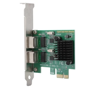 10/100/1000Mbps RJ-45*2 Dual Port PCI-Ex1 GigabiT Network Card For 8102-T2 SAP - Picture 1 of 7