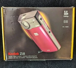 Kodak Zi8 Pocket HD Videokamera 1080P - Grau - mit Kabeln und Box. - Bild 1 von 14