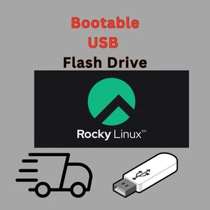 ROCKY LINUX OS 9.6 64-BIT LIVE, INSTALLER BOOTABLE USB RED HAT LINUX REHL - Picture 1 of 2