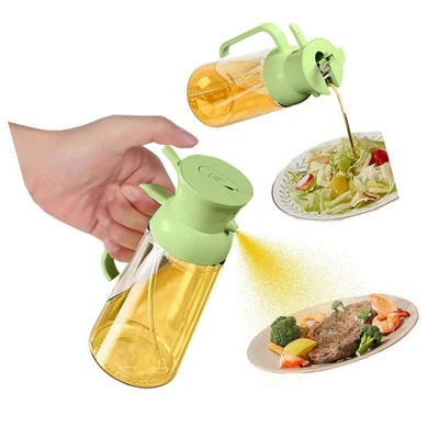 Pulverizador de aceite para cocinar - Dispensador de aceite de oliva 2 en 1, botella dispensadora de aceite 550 ml... Foto 1 de 4