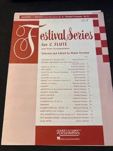 Bourree and Menuet for Flute & Piano by G.F. Handel Rubank HL04476674 Music Book - Picture 1 of 3