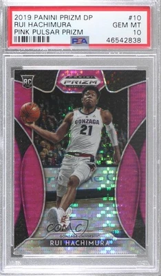 2019 Panini Prizm Draft Picks Pink Pulsar Rui Hachimura PSA 10 GEM MT Rookie RC - Image 1 of 2