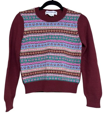 Suéter de Lana Tejido Rojo COMME des GARCONS GIRL Fair Isle Talla XS Foto 1 de 4