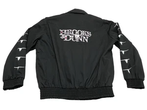 Vintage Brooks & Dunn Rodeo durchgehender Reißverschluss Jacke Herren Large 100 % Country Baumwolle schwarz - Bild 1 von 11