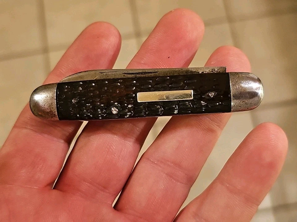  Cuchillo BERKSHIRE CUTLERY CO JACK de 1930 raro asas de hueso de EE. UU. Gran Snap Foto 1 de 4