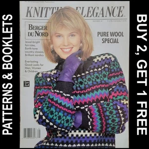 Elegancia de tejido vintage #31 © 1988 especial de lana pura - 33 suéteres para tejer - Imagen 1 de 23