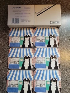 Jason Untersetzer - LECK DEINE KOTELETTS (Katzen) - 6 Korkuntersetzer Neu im Karton nie benutzt - Bild 1 von 8