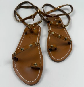 K. Jacques Natural Pyr Skadipyr Wrap Around Ankle Strap Sandals Size 37 NWT - Picture 1 of 20