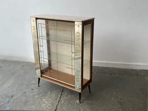 1950’s vintage mid century glass and mirror display cabinet / drinks cabinet - Picture 1 of 5