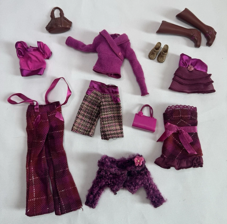 Ropa y accesorios Barbie Fashion Fever. 2007 rosa, marrón, cuadros Foto 1 de 1