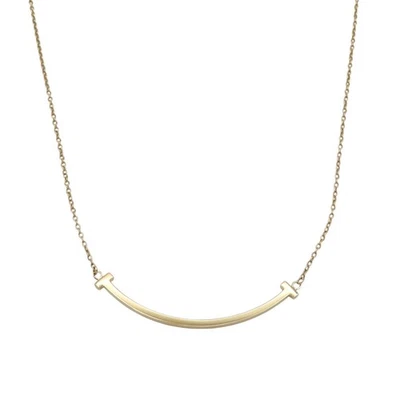 TIFFANY＆CO Smile T Necklace 18K Yellow Gold - Image 1 of 4