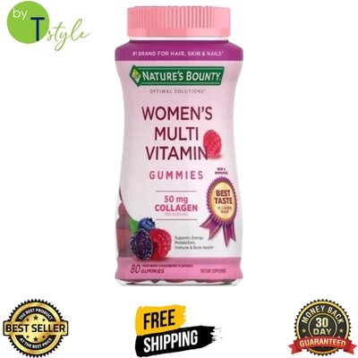 Gomitas multivitamínicas para mujer Nature's Bounty Optimal Solutions 80 quilates salud ósea Foto 1 de 4