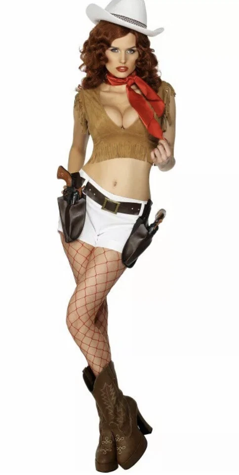 Sexy Disfraz de Vaquera Salvaje Oeste Pin-Up Talla Pequeña 8-10 Foto 1 de 2