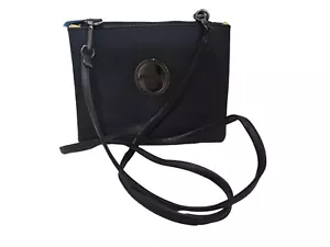 mimco small black zip closing pouch bag removeable shoulder strap - Picture 1 of 8