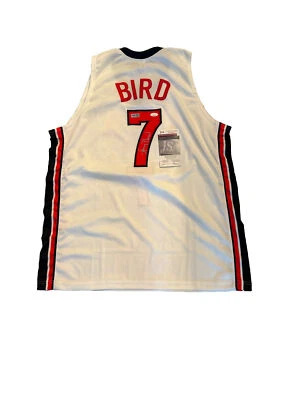 Larry Bird Signed Team USA White Basketball Jersey (JSA) - Image 1 of 2