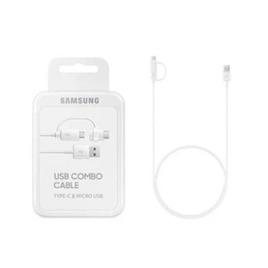 CAVO USB EP-DG930 MICRO USB + TYPE-C BIANCO EP-DG930DWEGWW ORIGINALE SAMSUNG - Foto 1 di 4